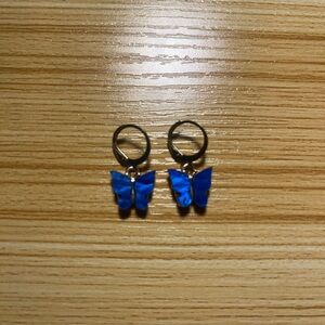 Blue Butterfly Earrings